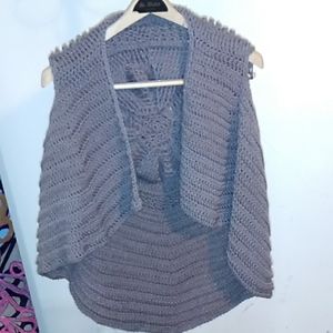 Crochet grey vest